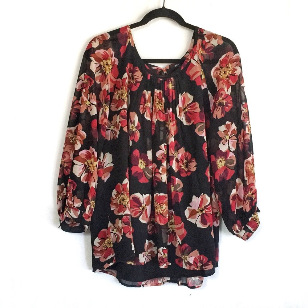 Madewell women’s floral blouse shirt top Size XL